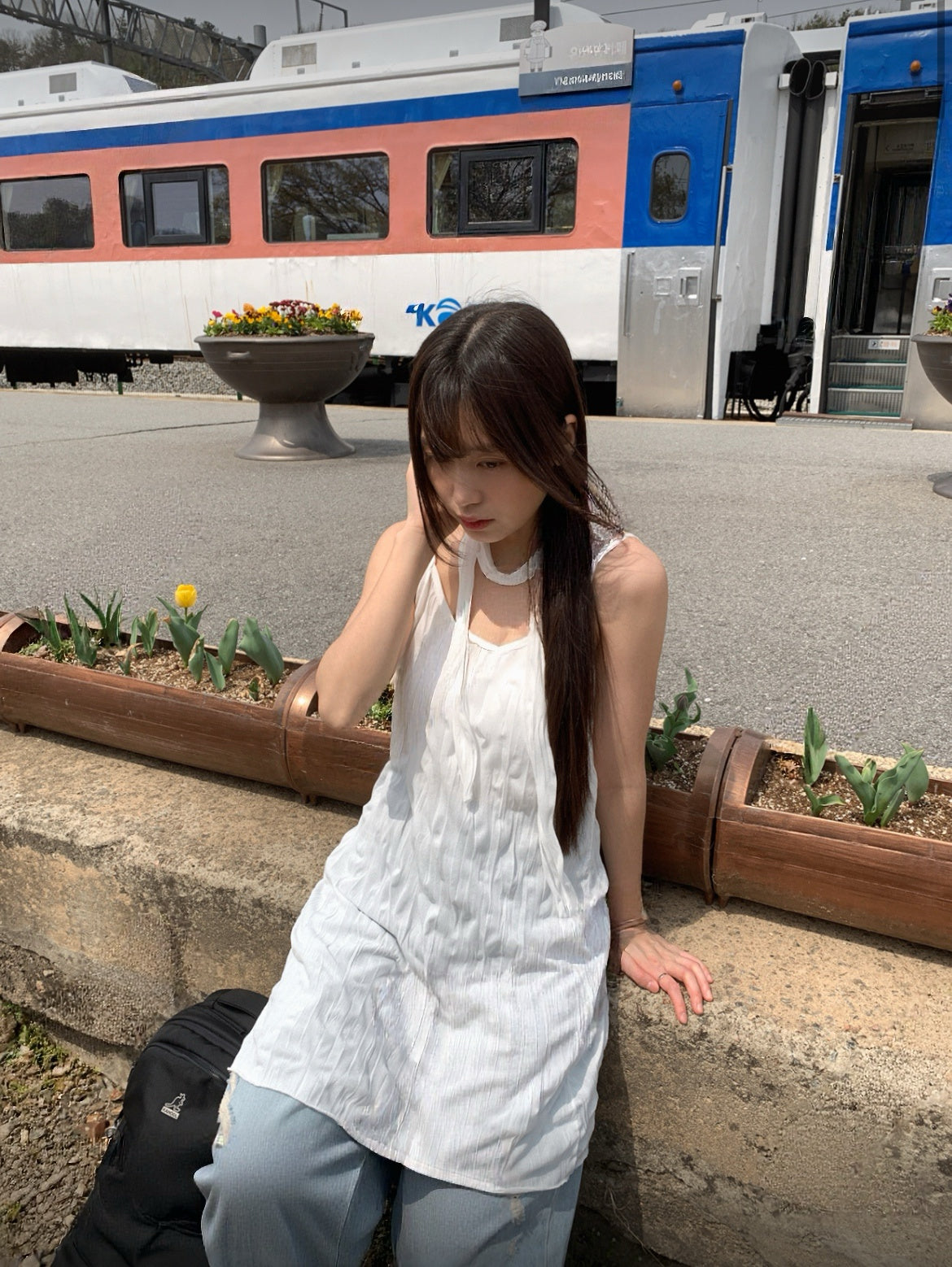 掛頸皺皺短ops 六色入￼