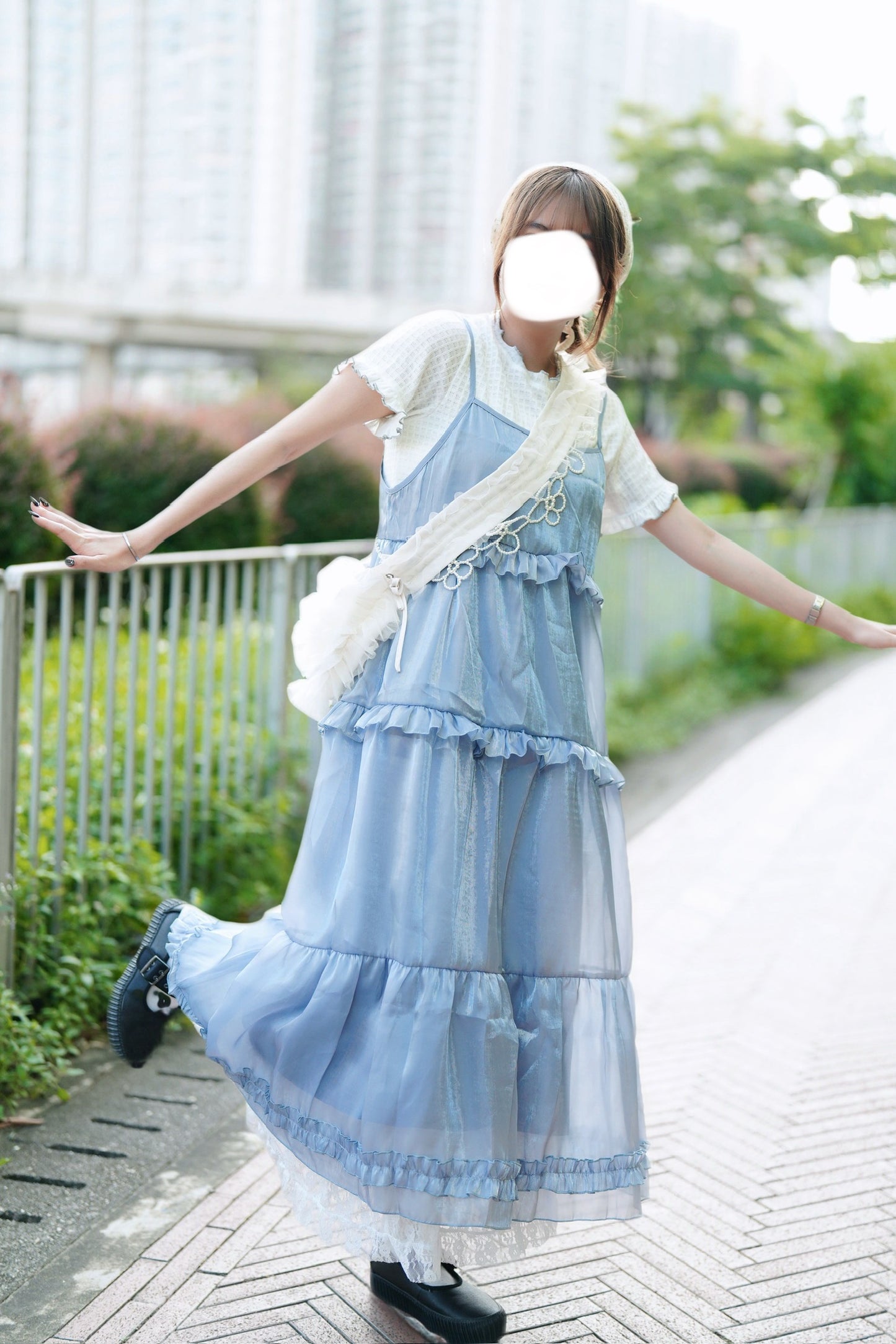 Bling bling珠光花邊ops 四色入