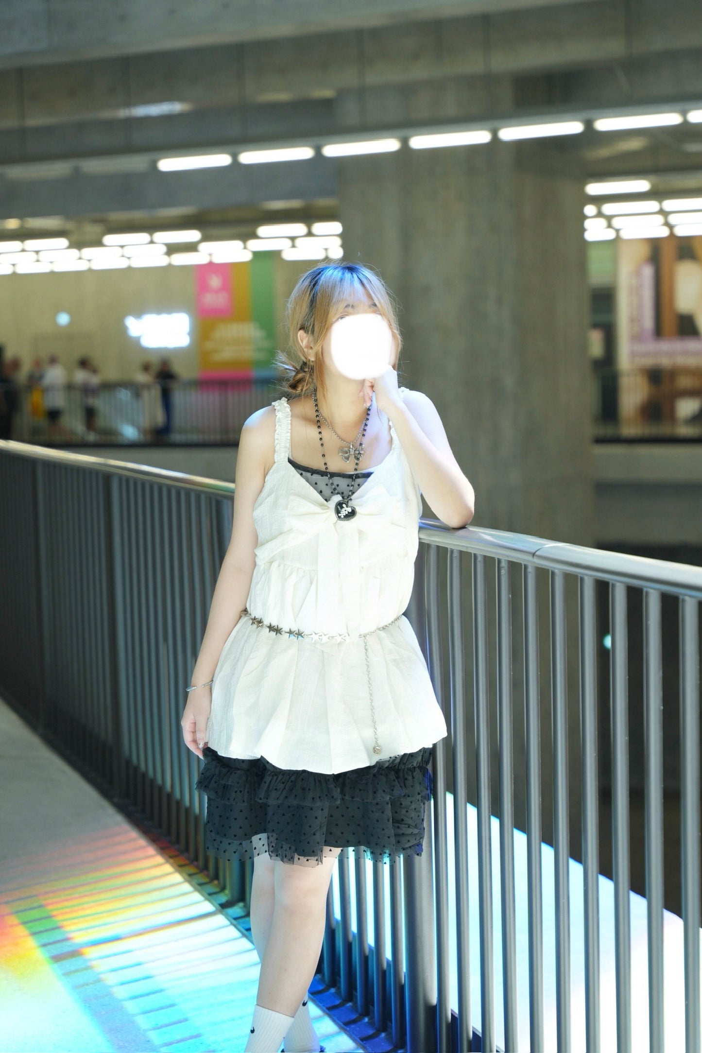 愛心網紗ruffle OPS 四色入
