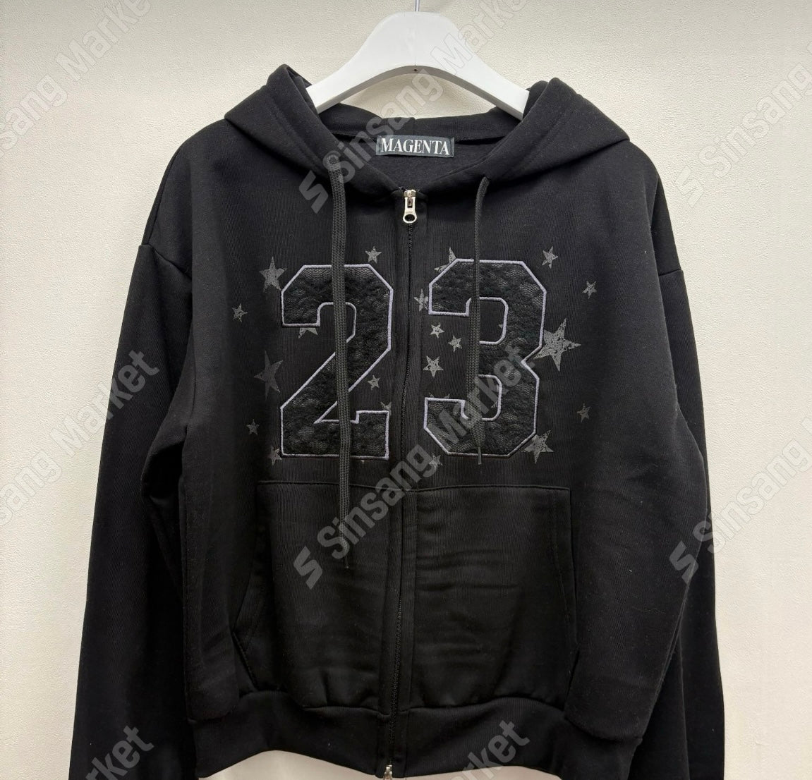 Lace Embroidered Zip-Up Shirt