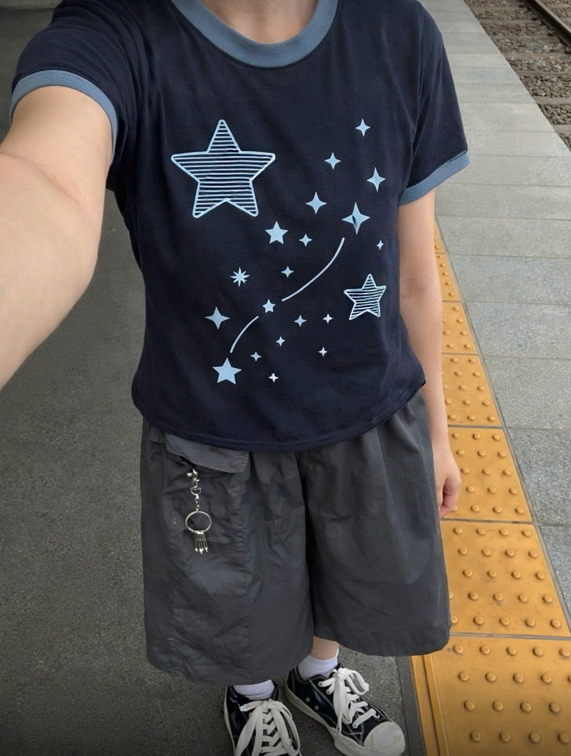 超人氣星星Crop Top 四色入