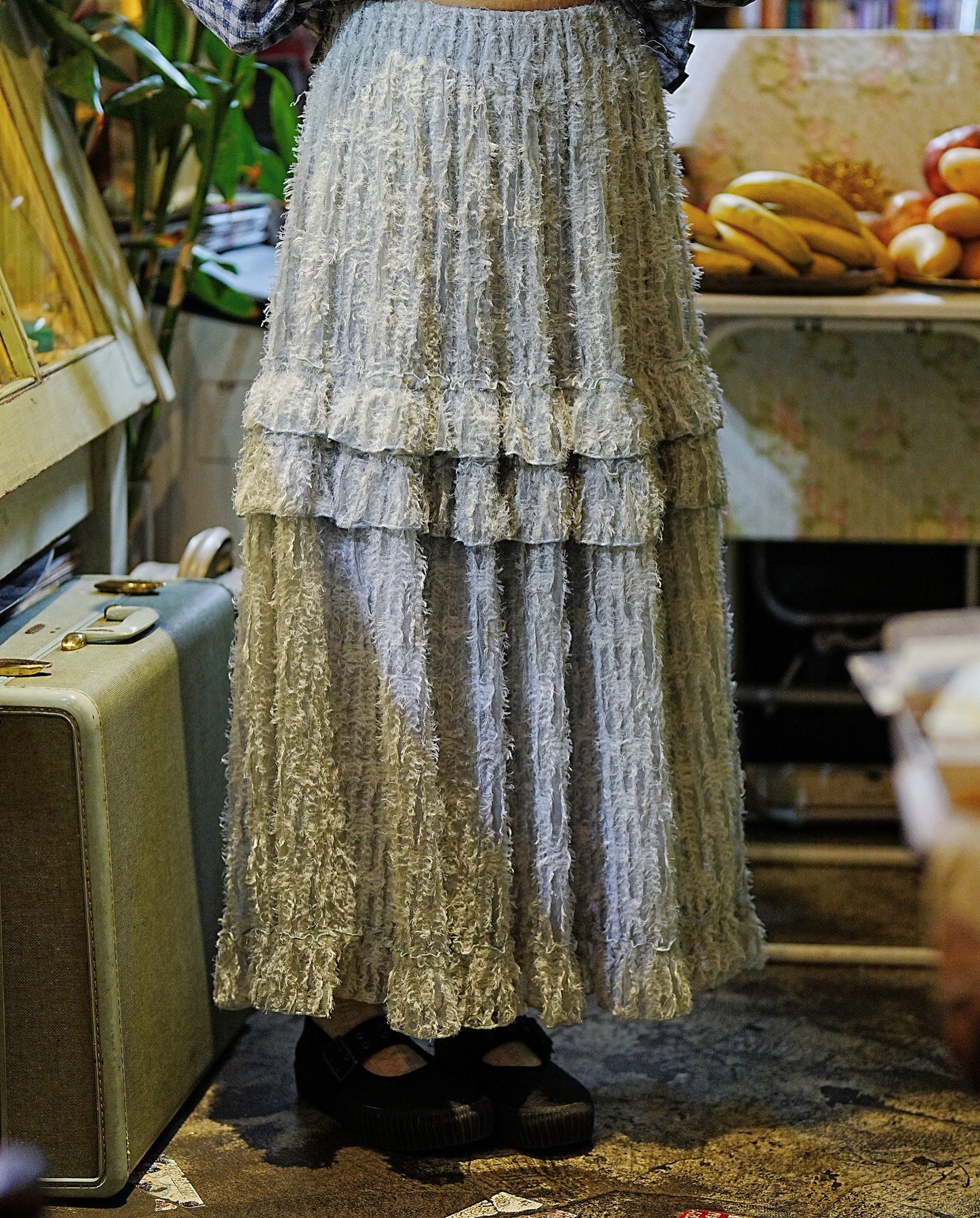 毛毛ruffle cake dress 四色入