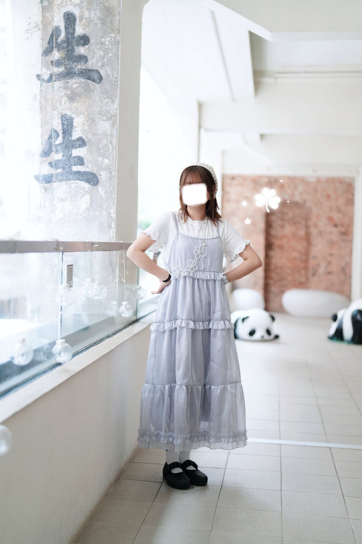 Bling bling珠光花邊ops 四色入