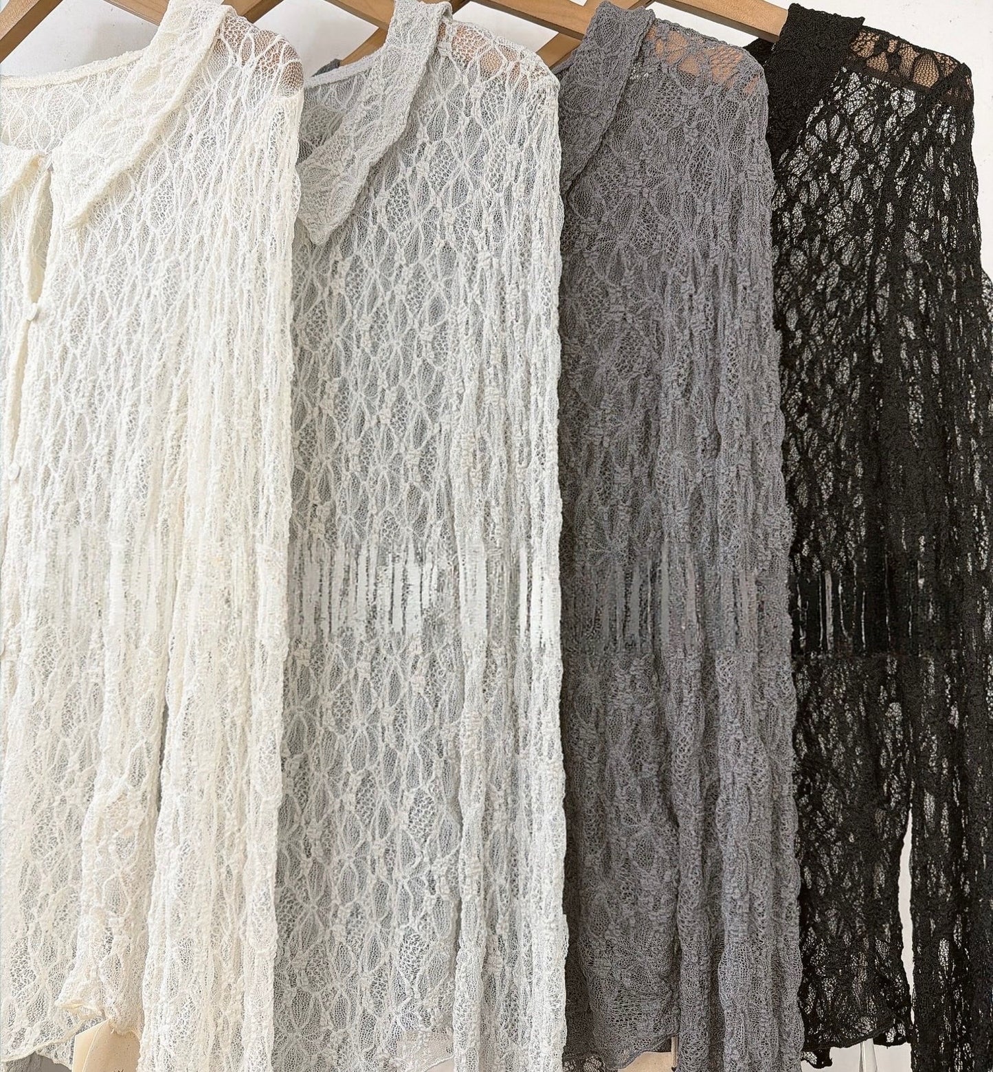 LACE POLO OUTER 四色入