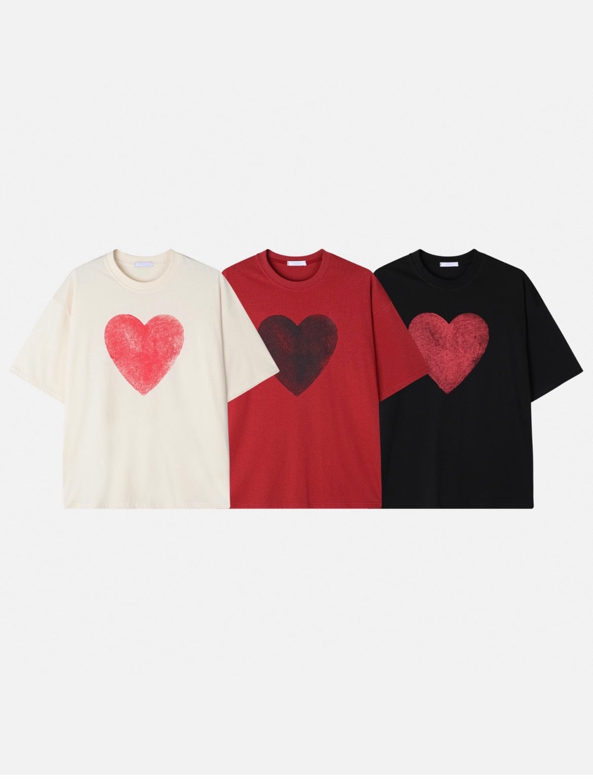 【1+1】心心塗鴉Tee 三色入