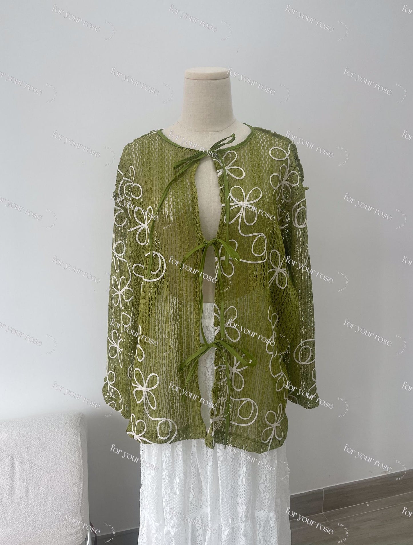 Two ways花花網洞外套 五色入