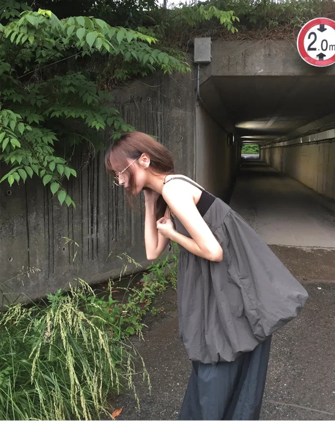 吊帶泡泡top 兩色入